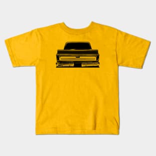 chevy c10 squarebody halftone Kids T-Shirt